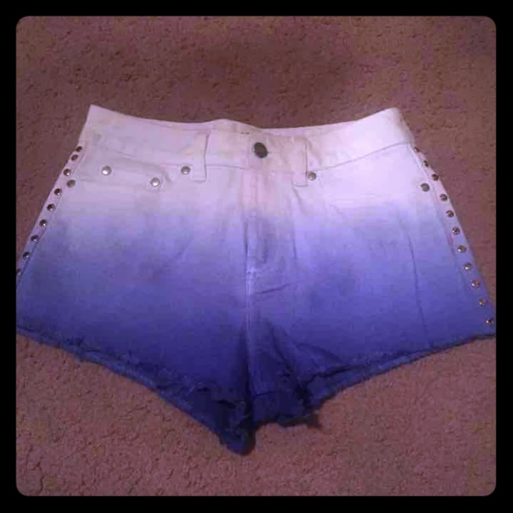 PINK high waisted ombre shorts